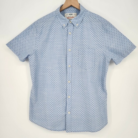 Urban Pipeline Blue Diamond Button Down Camp Shirt Mens Large Surf Beach Casual - Picture 2 of 9